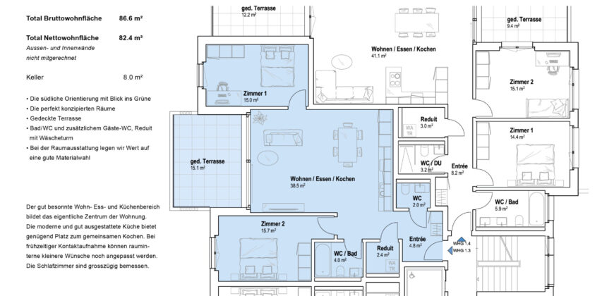 Casa Giardino | 3.5-Zimmer Wohnung 1.3 | 1. OG