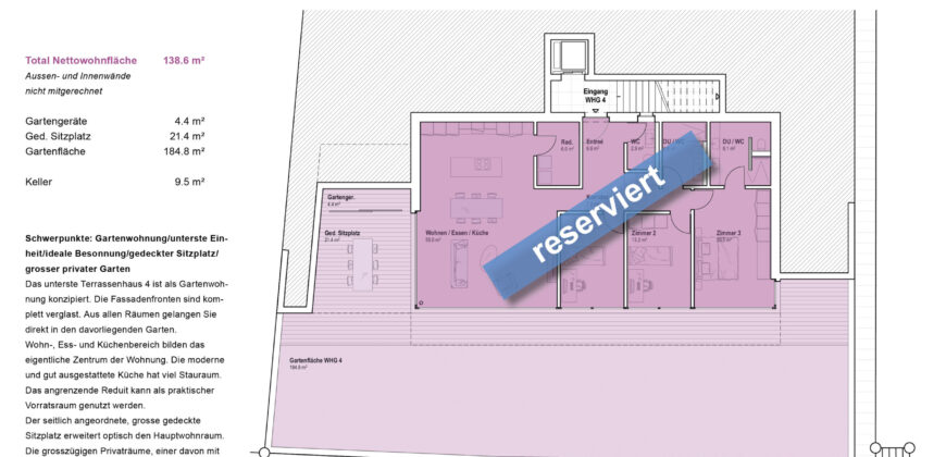 Terrassenhaus Höhewäg Rafz – Wohnung 4 – RESERVIERT