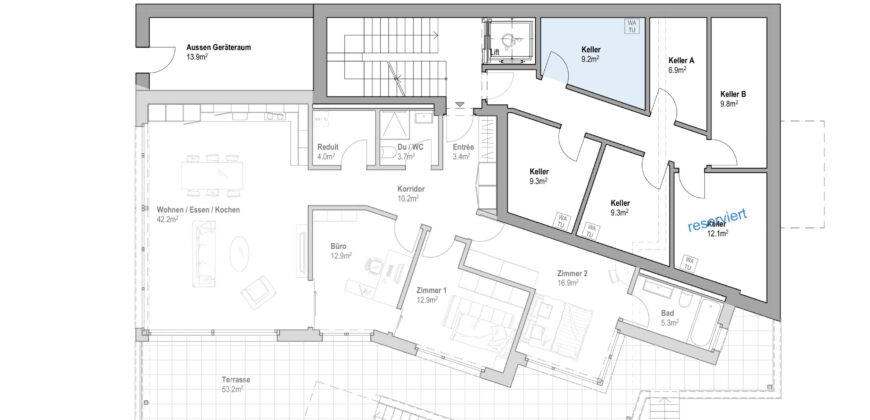 4.5 Zimmerwohnung 1.1 | Residenz Zentaur, Aarau