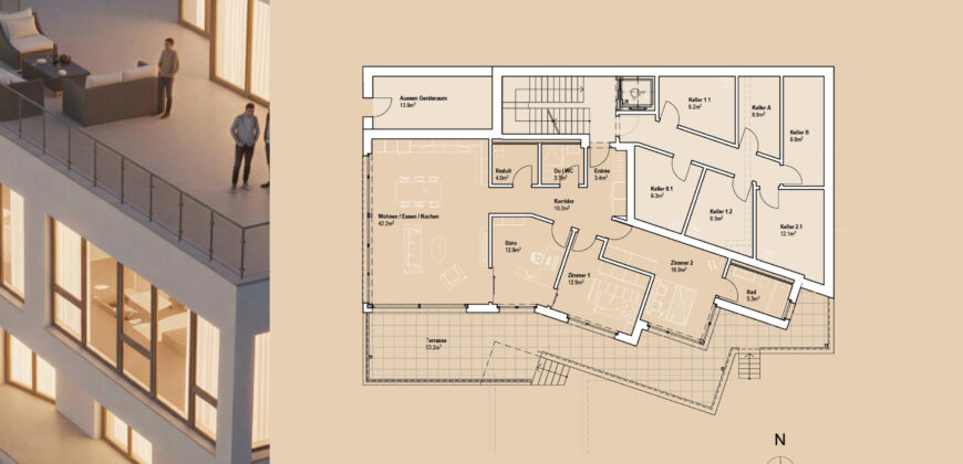 3.5 Zimmerwohnung 1.2 | Residenz Zentaur, Aarau